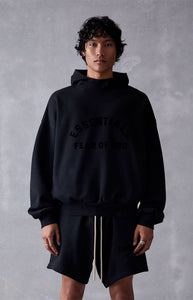 FEAR OF GOD ESSENTIALS HOODIE JET BLACK