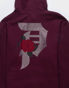 PRIMITIVE DIRTY P ROSE RHINESTONE HOODIE