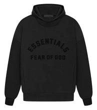 Cargar imagen en el visor de la galería, FEAR OF GOD ESSENTIALS HOODIE JET BLACK
