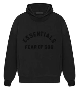 FEAR OF GOD ESSENTIALS HOODIE JET BLACK