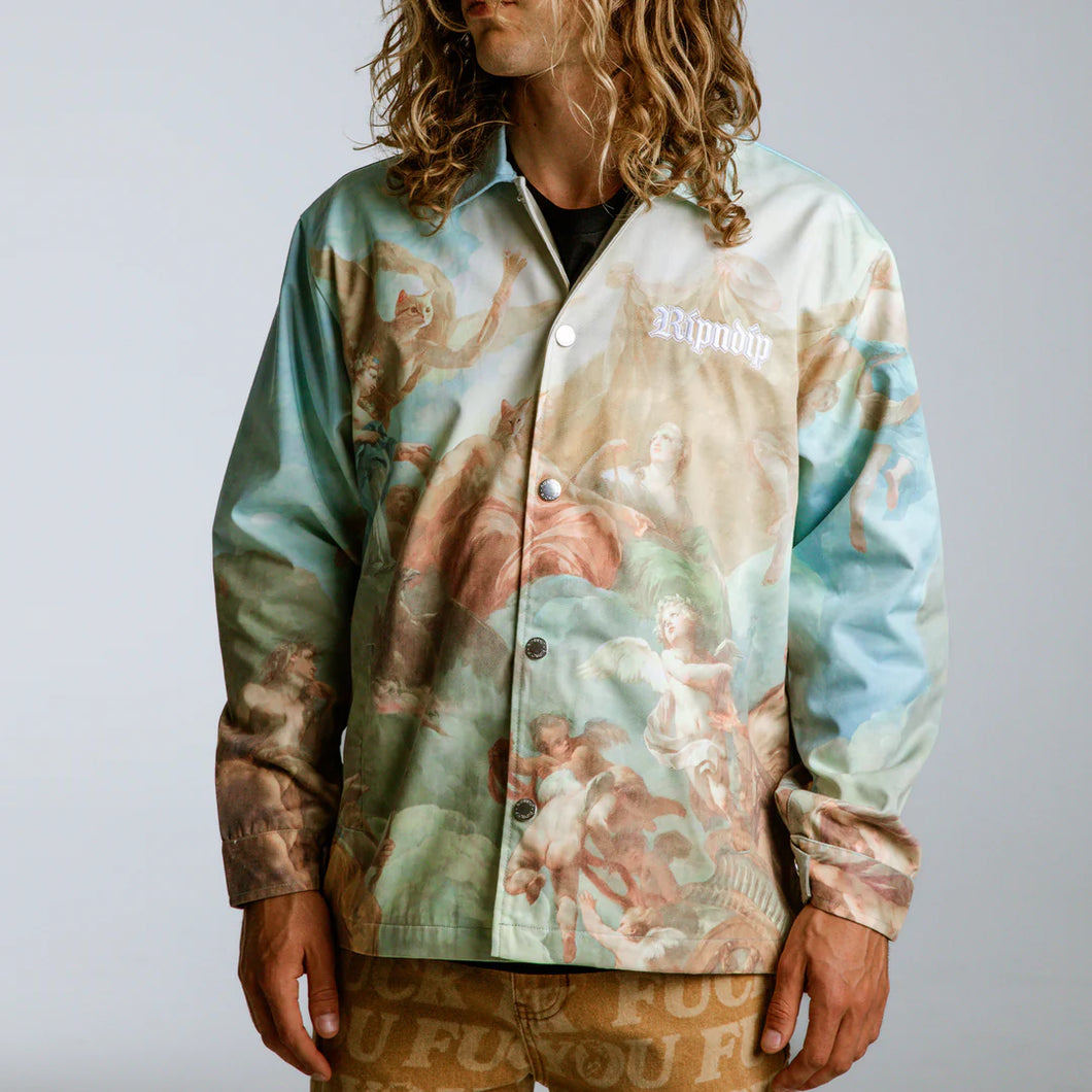 RIPNDIP HEAVENS WAITING BUTTON UP JACKET