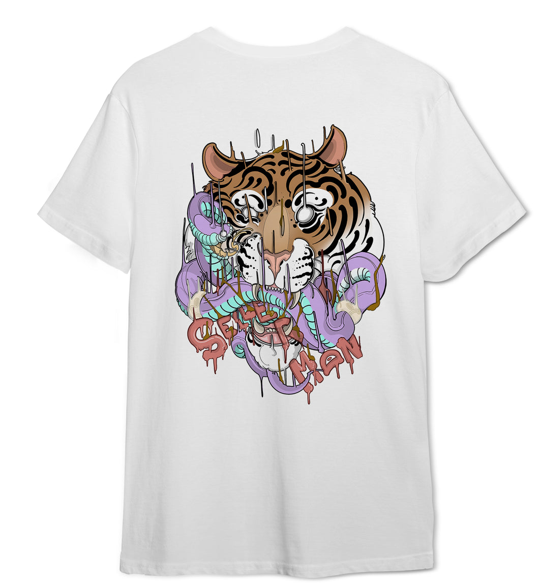 SELLER MAN X STORBONE SLIME TIGER TEE WHITE