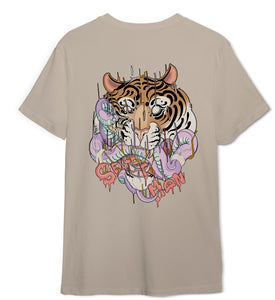 SELLER MAN X STORBONE SLIME TIGER TEE KAKI